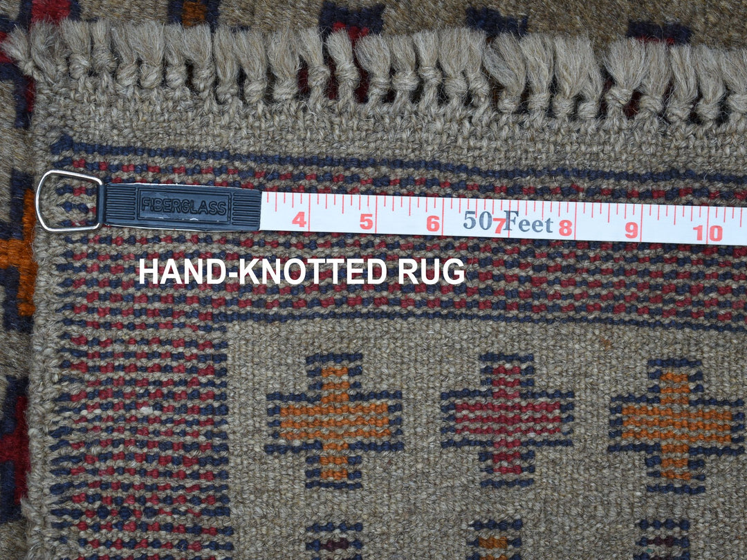 4'0" x 5'8" New Hand Knotted Grey Wool Rectangle Oriental Rug - MOA10253156