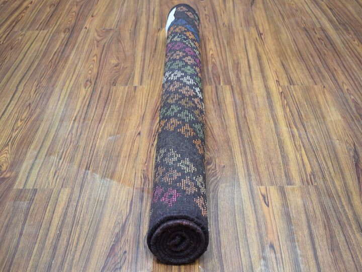 3'5" x 4'10" New Hand Knotted Black Wool Rectangle Oriental Rug - MOA10253174