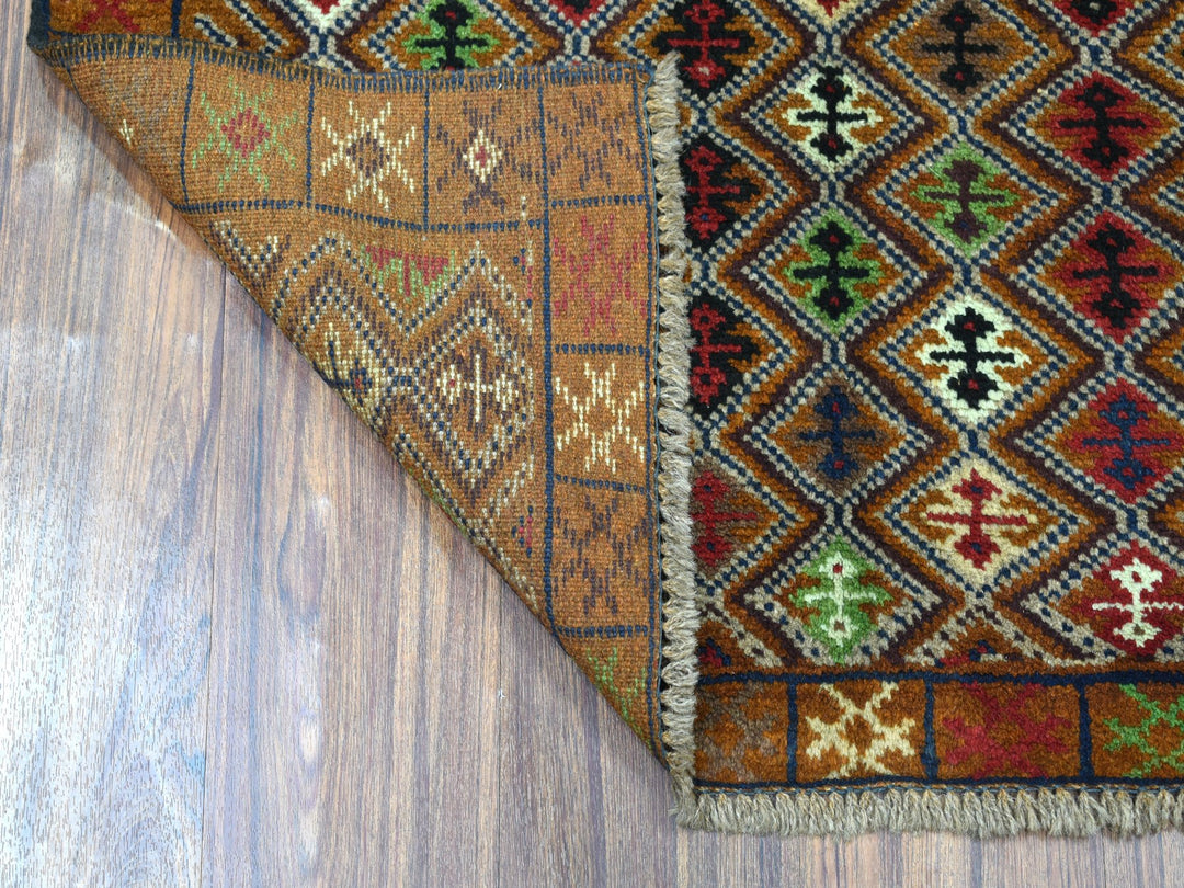 3'1" x 4'8" New Hand Knotted Multicolored Wool Rectangle Oriental Rug - MOA10253175