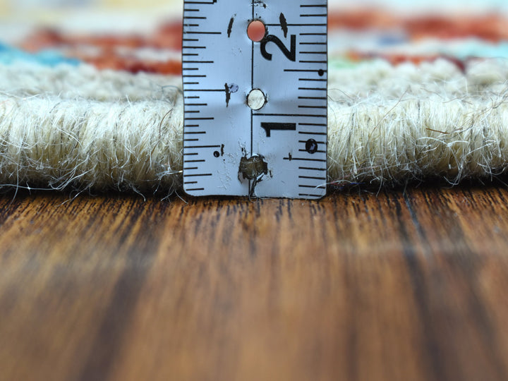 3'6" x 4'10" New Hand Knotted Ivory Wool Rectangle Oriental Rug - MOA10253176