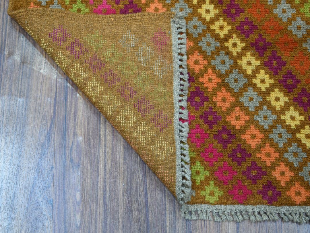 3'3" x 4'10" New Hand Knotted Multicolored Wool Rectangle Oriental Rug - MOA10253177