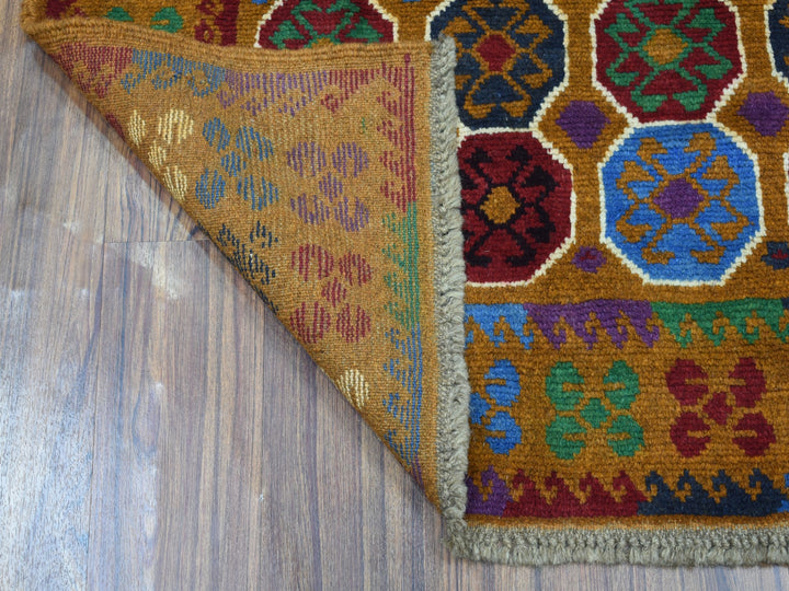 3'6" x 4'9" New Hand Knotted Multicolored Wool Rectangle Oriental Rug - MOA10253178