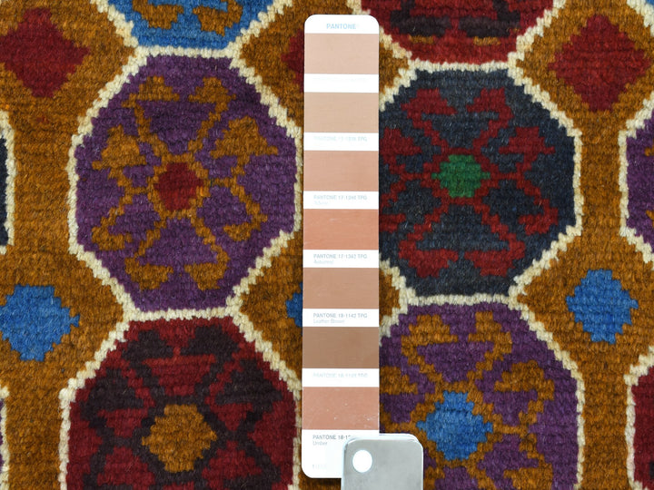 3'6" x 4'9" New Hand Knotted Multicolored Wool Rectangle Oriental Rug - MOA10253178