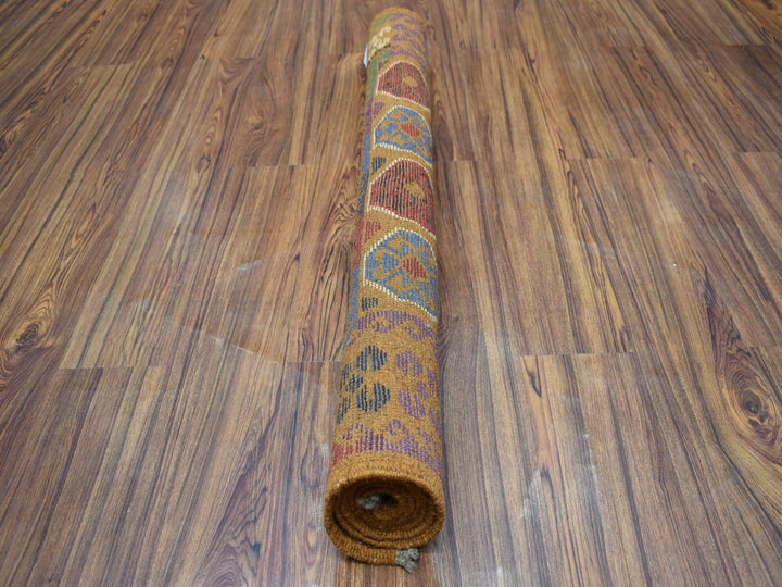 3'6" x 4'9" New Hand Knotted Multicolored Wool Rectangle Oriental Rug - MOA10253178