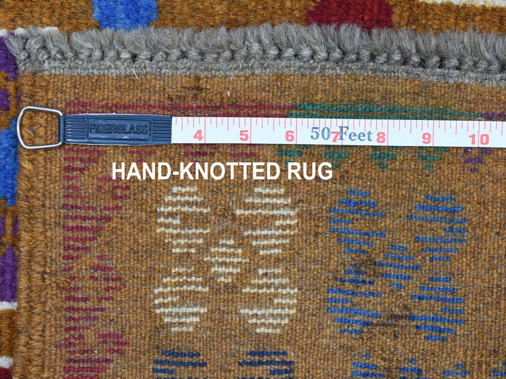 3'6" x 4'9" New Hand Knotted Multicolored Wool Rectangle Oriental Rug - MOA10253178