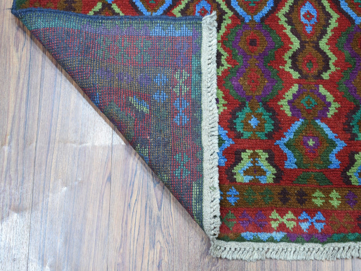 3'5" x 4'8" New Hand Knotted Purple Wool Rectangle Oriental Rug - MOA10253179