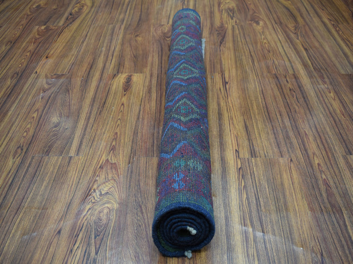 3'5" x 4'8" New Hand Knotted Purple Wool Rectangle Oriental Rug - MOA10253179