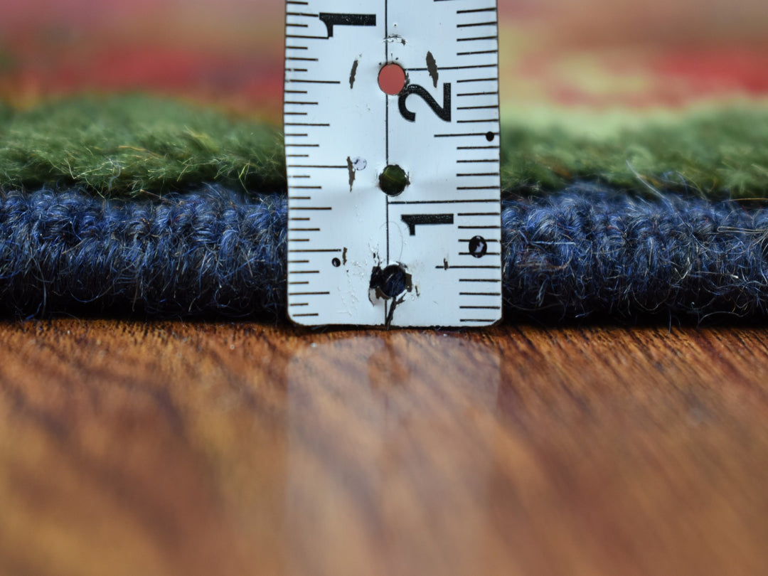 3'5" x 4'8" New Hand Knotted Purple Wool Rectangle Oriental Rug - MOA10253179