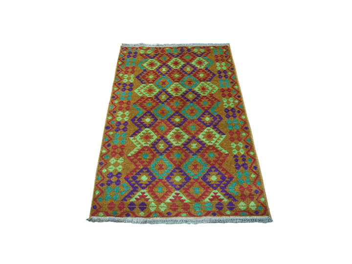 3'1" x 4'9" New Hand Knotted Multicolored Wool Rectangle Oriental Rug - MOA10253181