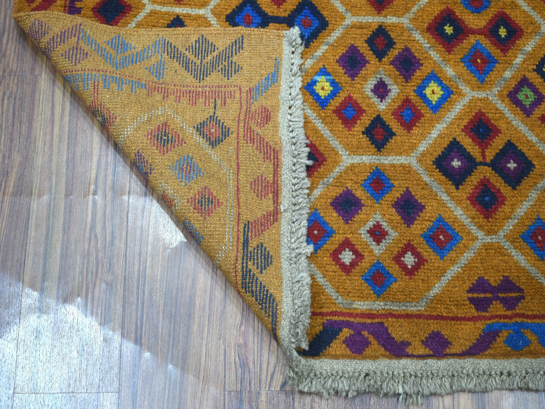 4'0" x 5'10" New Hand Knotted Multicolored Wool Rectangle Oriental Rug - MOA10253182