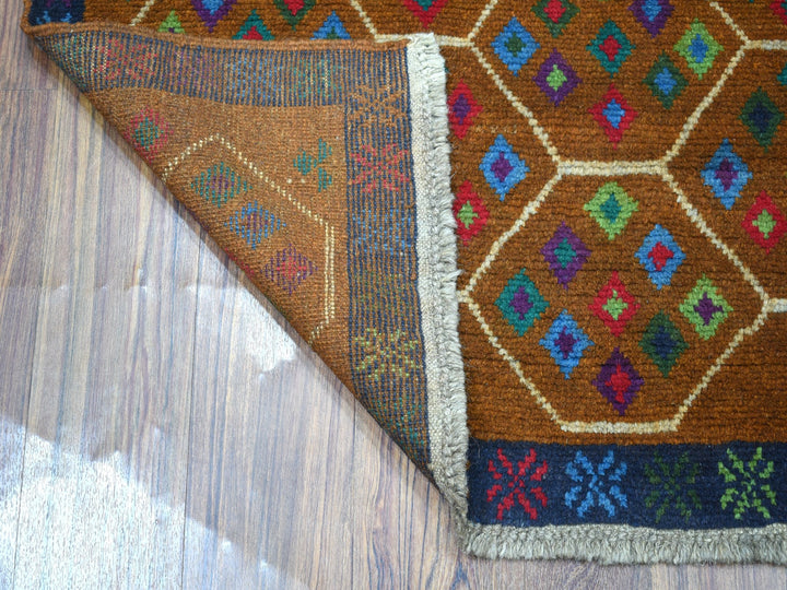 4'0" x 6'0" New Hand Knotted Multicolored Wool Rectangle Oriental Rug - MOA10253183