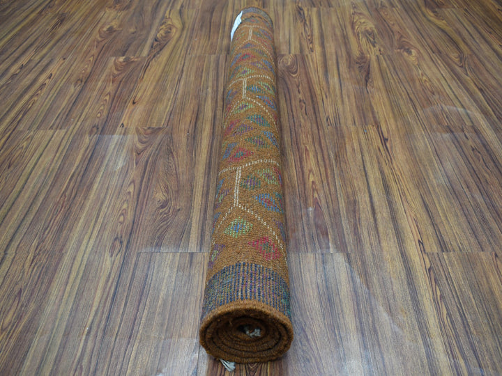 4'0" x 6'0" New Hand Knotted Multicolored Wool Rectangle Oriental Rug - MOA10253183