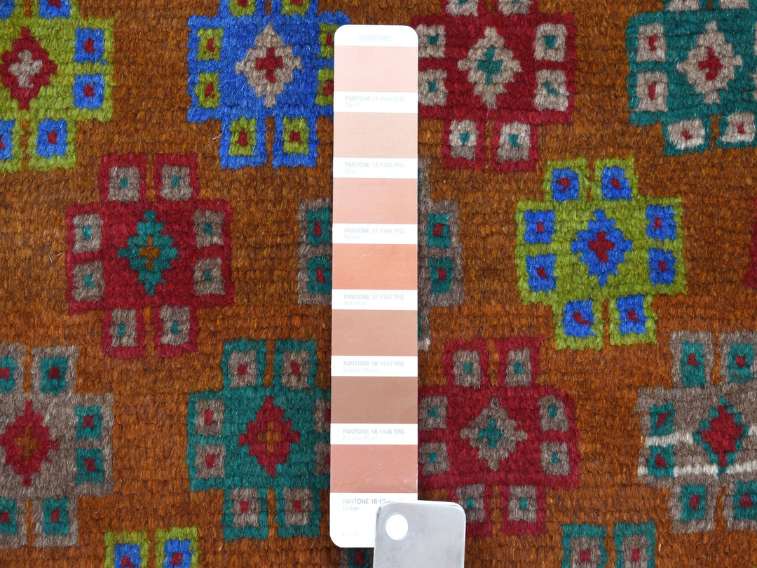 4'1" x 5'9" New Hand Knotted Multicolored Wool Rectangle Oriental Rug - MOA10253185