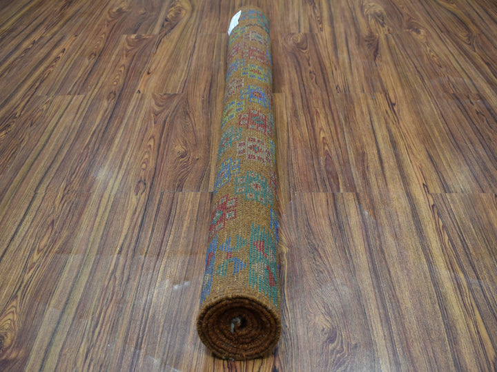 4'1" x 5'9" New Hand Knotted Multicolored Wool Rectangle Oriental Rug - MOA10253185