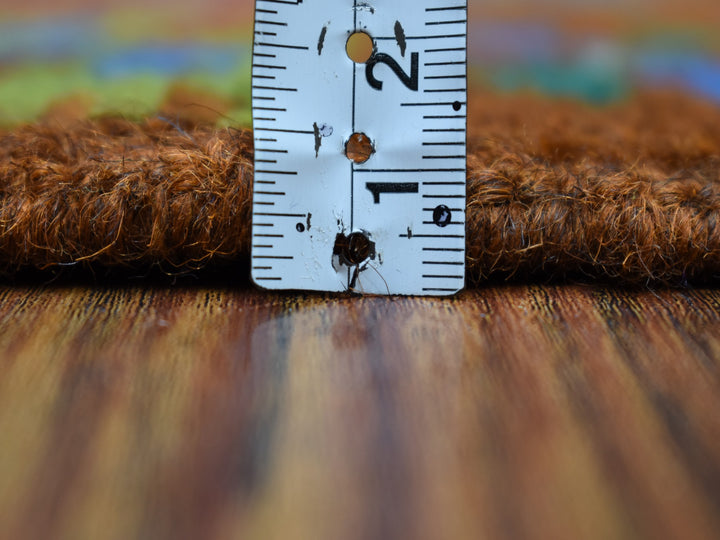 4'1" x 5'9" New Hand Knotted Multicolored Wool Rectangle Oriental Rug - MOA10253185