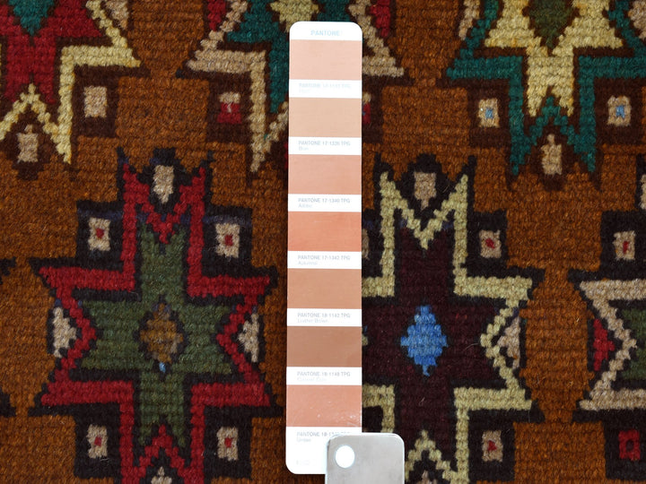 4'1" x 6'1" New Hand Knotted Multicolored Wool Rectangle Oriental Rug - MOA10253186