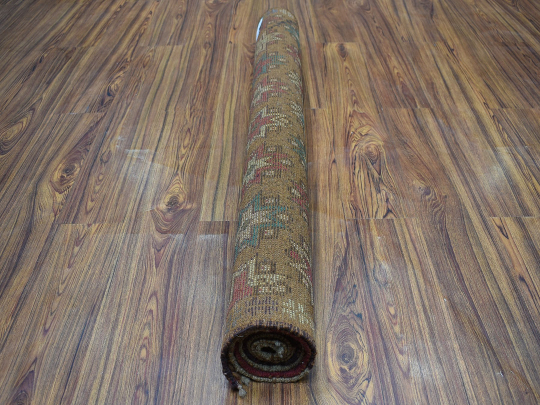 4'1" x 6'1" New Hand Knotted Multicolored Wool Rectangle Oriental Rug - MOA10253186