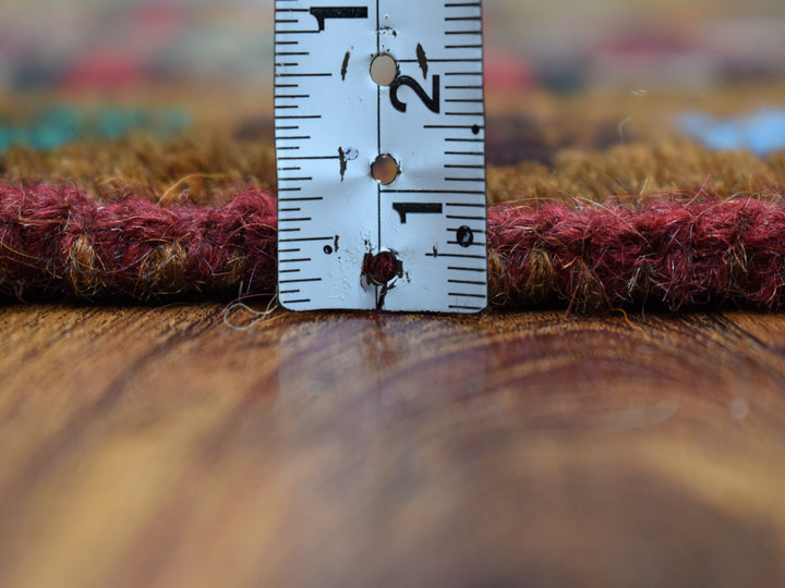 4'1" x 6'1" New Hand Knotted Multicolored Wool Rectangle Oriental Rug - MOA10253186