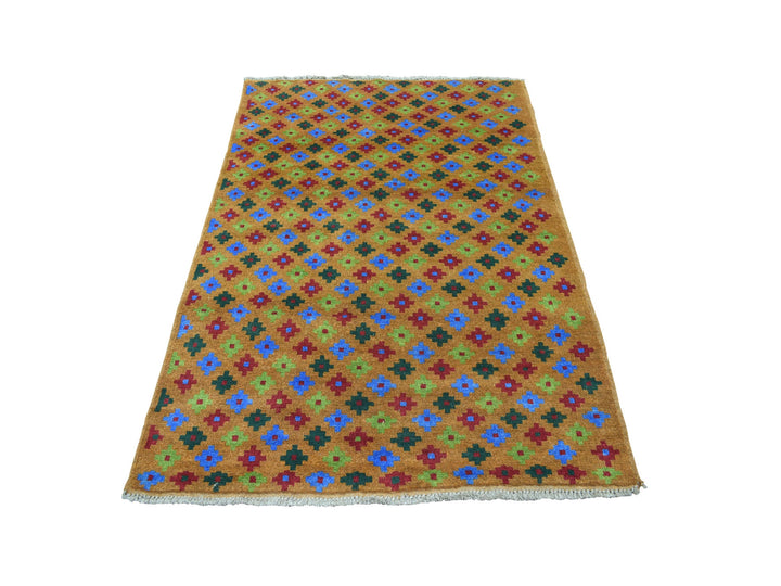 4'1" x 6'1" New Hand Knotted Multicolored Wool Rectangle Oriental Rug - MOA10253189