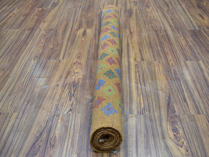 4'1" x 6'1" New Hand Knotted Multicolored Wool Rectangle Oriental Rug - MOA10253189