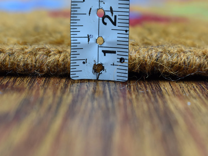 4'1" x 6'1" New Hand Knotted Multicolored Wool Rectangle Oriental Rug - MOA10253189