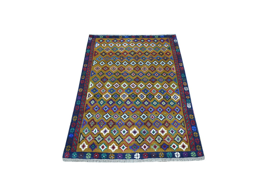 3'3" x 4'8" New Hand Knotted Multicolored Wool Rectangle Oriental Rug - MOA10253273