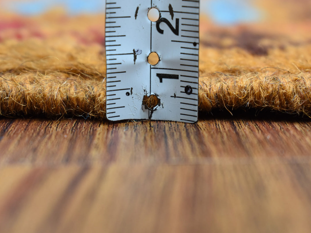 3'5" x 4'10" New Hand Knotted Orange Wool Rectangle Oriental Rug - MOA10253279