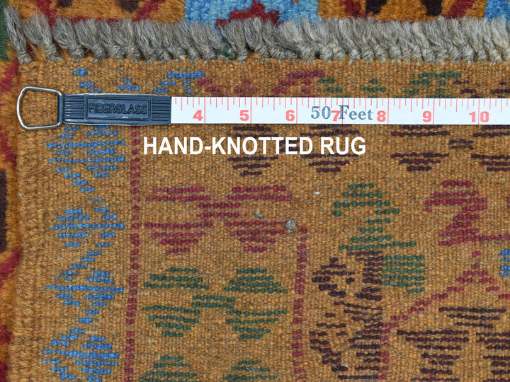 3'5" x 4'10" New Hand Knotted Orange Wool Rectangle Oriental Rug - MOA10253279