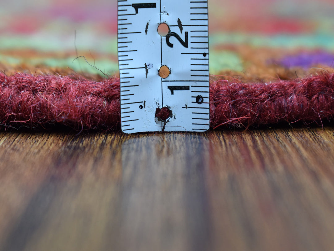 3'0" x 4'8" New Hand Knotted Orange Wool Rectangle Oriental Rug - MOA10253288