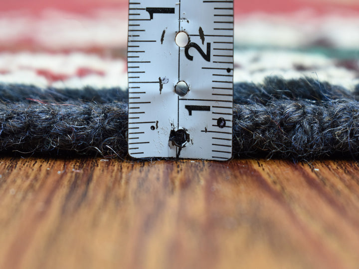 3'3" x 4'9" New Hand Knotted Red Wool Rectangle Oriental Rug - MOA10253290