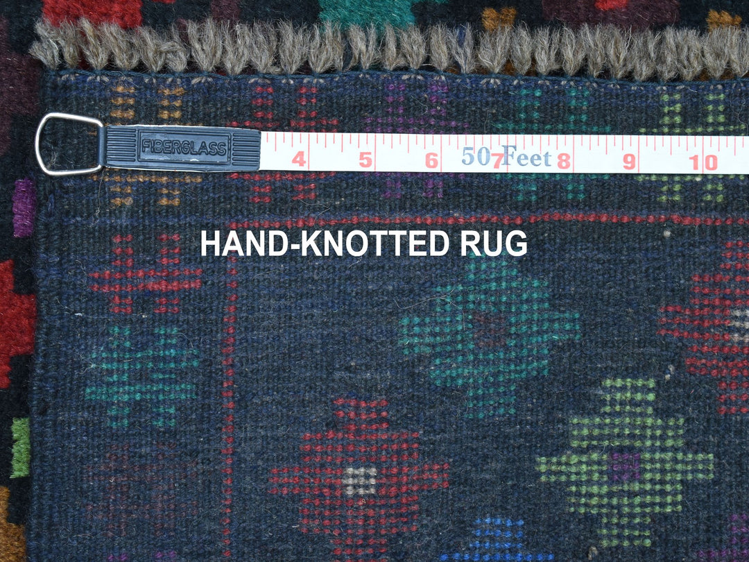 3'5" x 5'0" New Hand Knotted Black Wool Rectangle Oriental Rug - MOA10253291