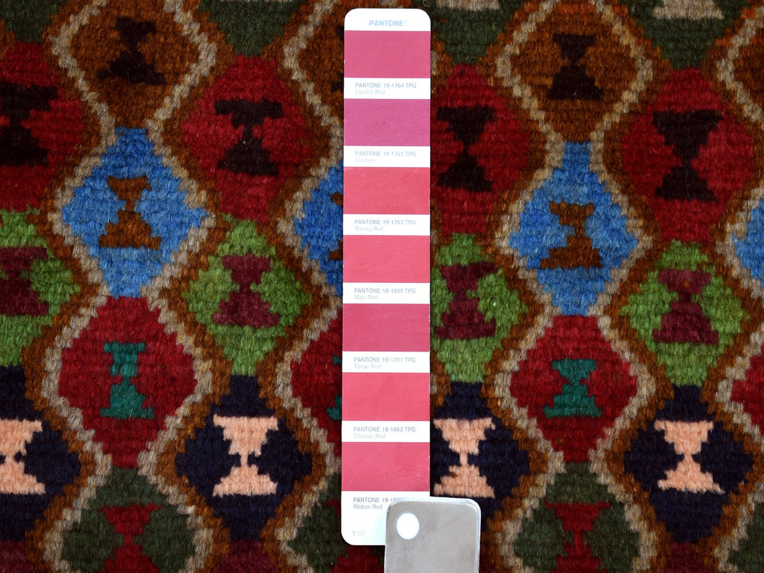 3'3" x 5'0" New Hand Knotted Red Wool Rectangle Oriental Rug - MOA10253292