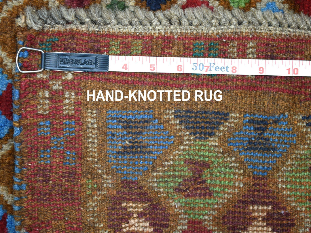 3'3" x 5'0" New Hand Knotted Red Wool Rectangle Oriental Rug - MOA10253292