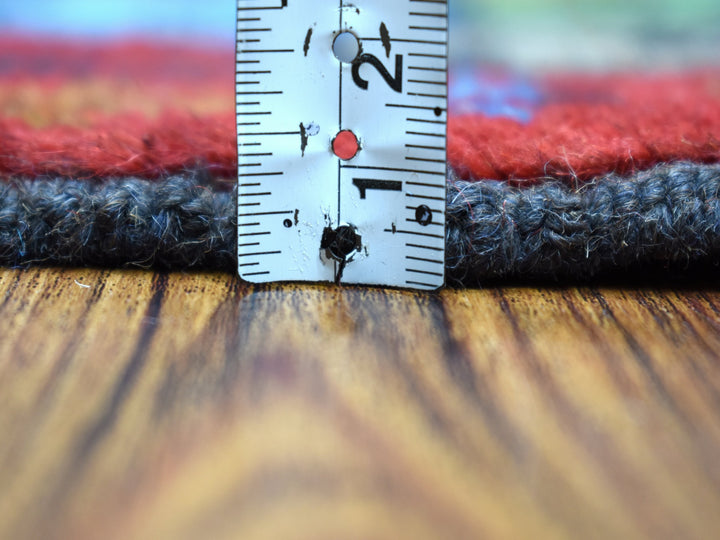 3'5" x 4'8" New Hand Knotted Red Wool Rectangle Oriental Rug - MOA10253293