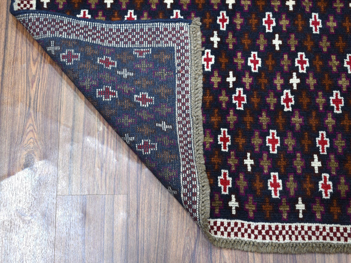 3'4" x 4'6" New Hand Knotted Blue Wool Rectangle Oriental Rug - MOA10253300