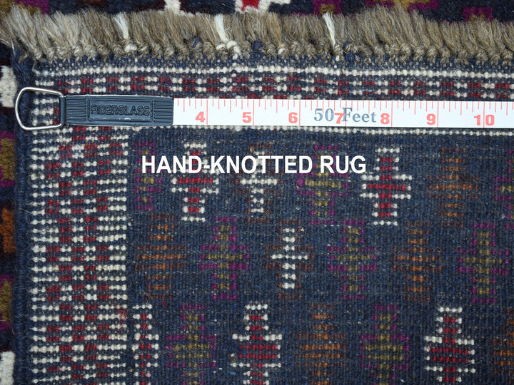 3'4" x 4'6" New Hand Knotted Blue Wool Rectangle Oriental Rug - MOA10253300