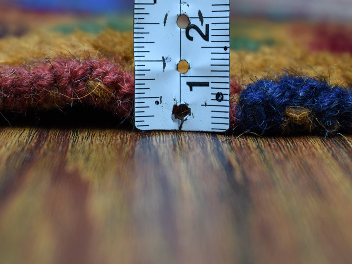 4'3" x 6'1" New Hand Knotted Multicolored Wool Rectangle Oriental Rug - MOA10253302