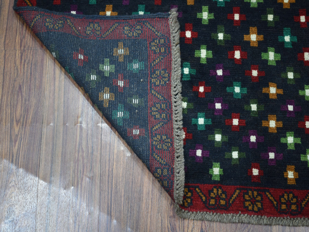 4'3" x 6'0" New Hand Knotted Blue Wool Rectangle Oriental Rug - MOA10253305