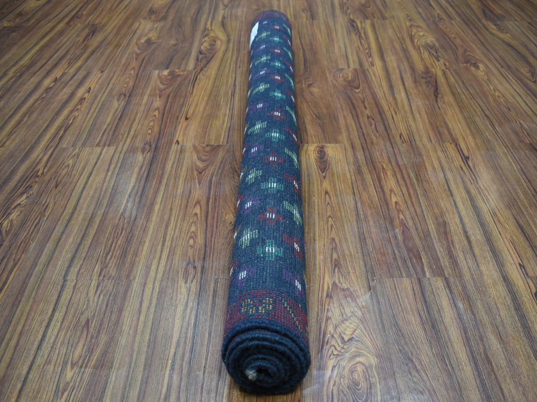 4'3" x 6'0" New Hand Knotted Blue Wool Rectangle Oriental Rug - MOA10253305