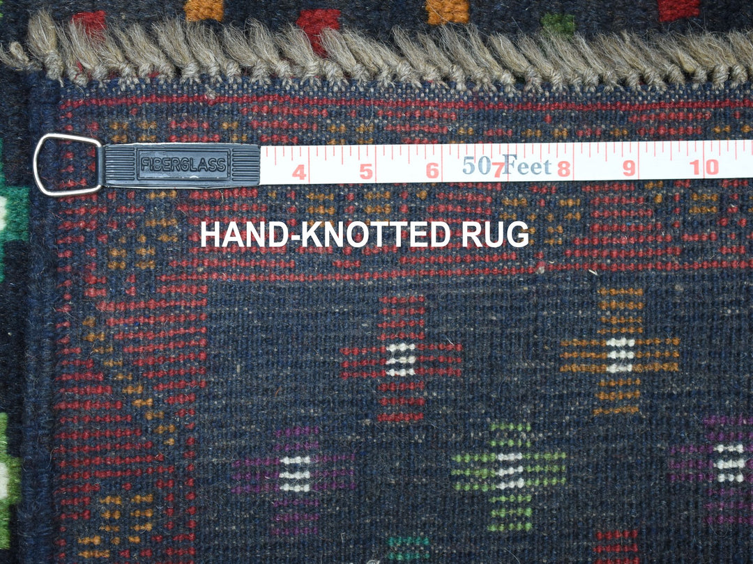 4'3" x 6'0" New Hand Knotted Blue Wool Rectangle Oriental Rug - MOA10253305