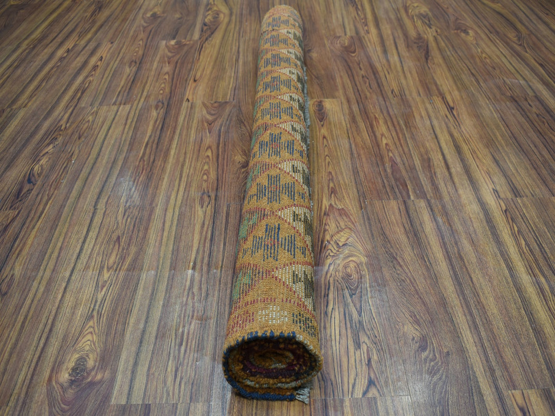 4'1" x 5'9" New Hand Knotted Red Wool Rectangle Oriental Rug - MOA10253307