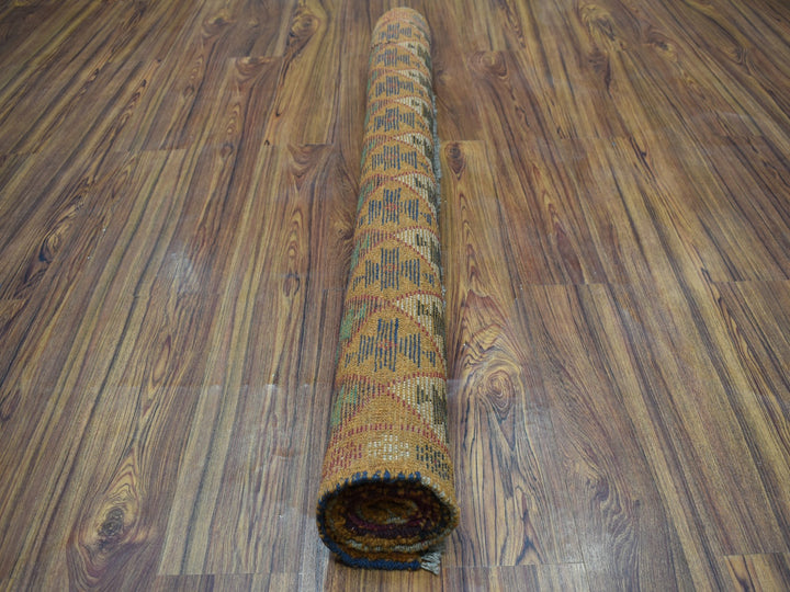 4'1" x 5'9" New Hand Knotted Red Wool Rectangle Oriental Rug - MOA10253307