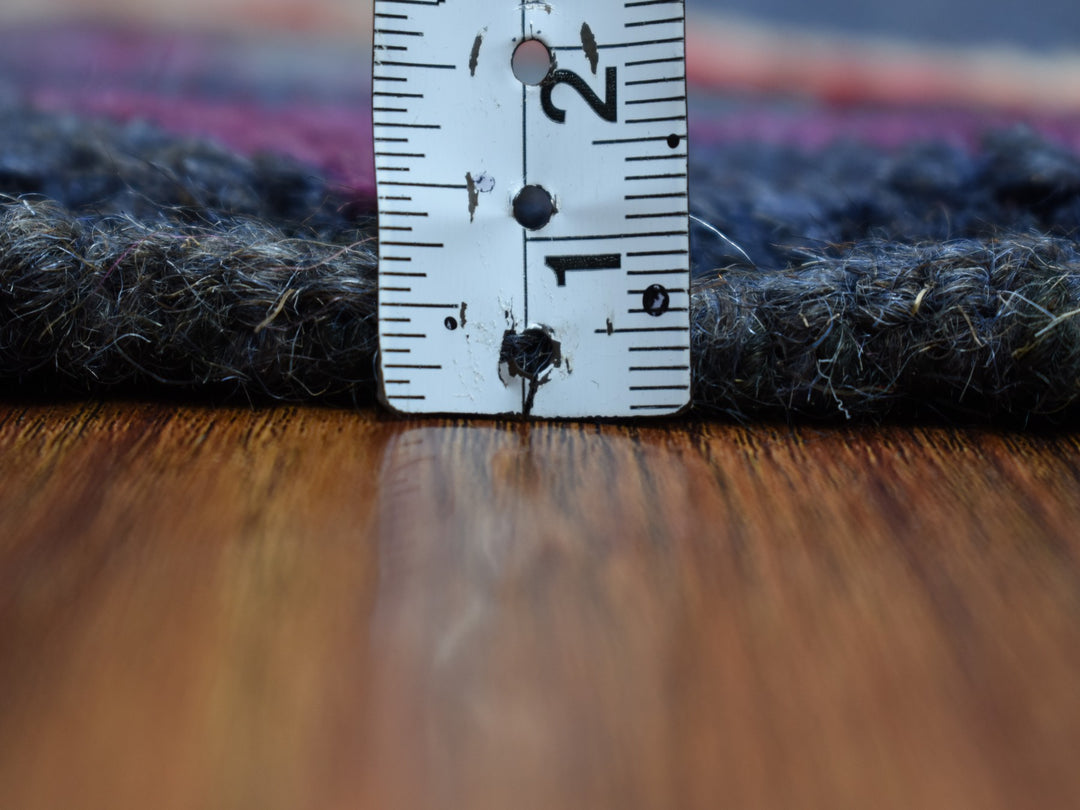 4'2" x 5'7" New Hand Knotted Blue Wool Rectangle Oriental Rug - MOA10253309