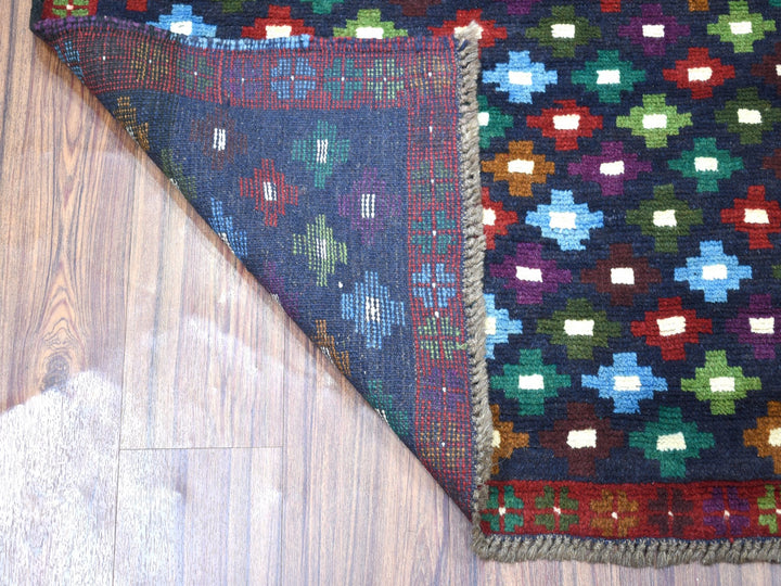 4'1" x 6'0" New Hand Knotted Blue Wool Rectangle Oriental Rug - MOA10253311