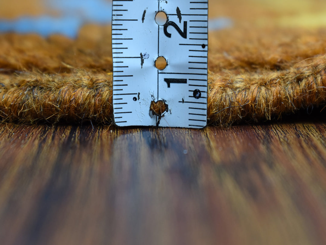 4'3" x 6'0" New Hand Knotted Orange Wool Rectangle Oriental Rug - MOA10253317