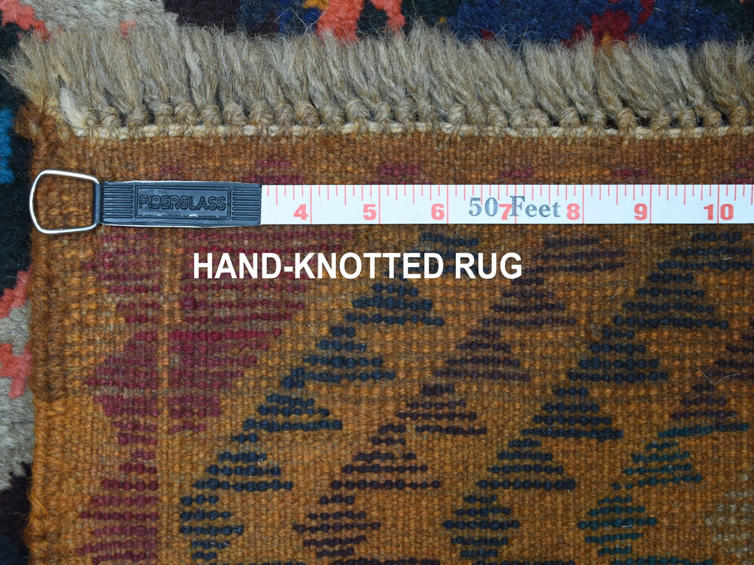 3'9" x 6'3" New Hand Knotted Orange Wool Rectangle Oriental Rug - MOA10253318