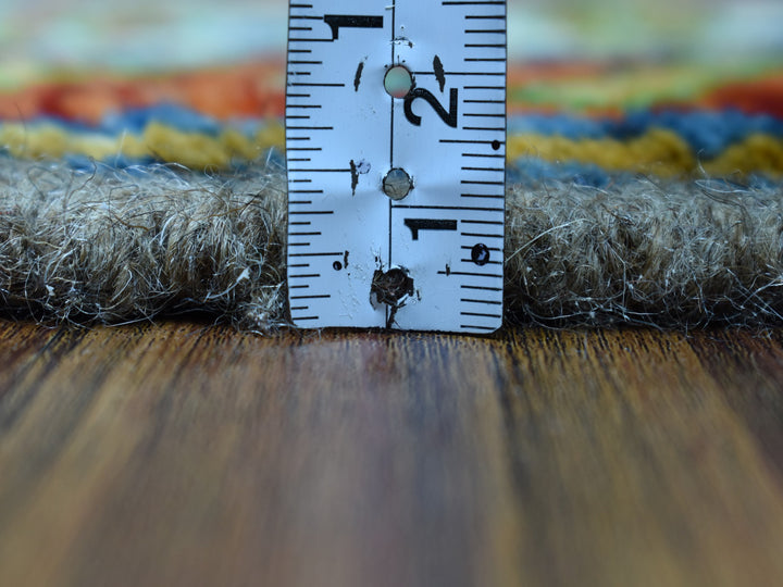 4'0" x 5'10" New Hand Knotted Orange Wool Rectangle Oriental Rug - MOA10253319