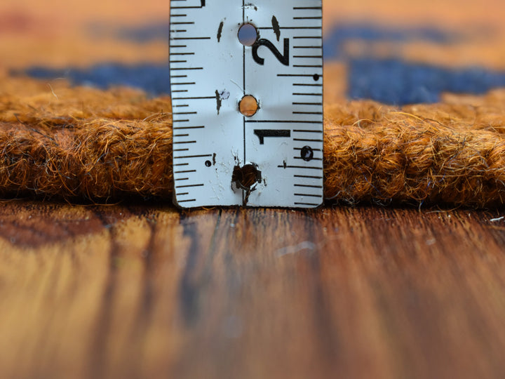 6'0" x 7'10" New Hand Knotted Orange Wool Rectangle Oriental Rug - MOA10253331