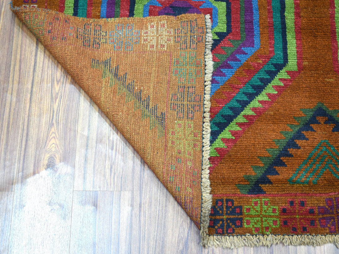 6'0" x 8'0" New Hand Knotted Multicolored Wool Rectangle Oriental Rug - MOA10253333