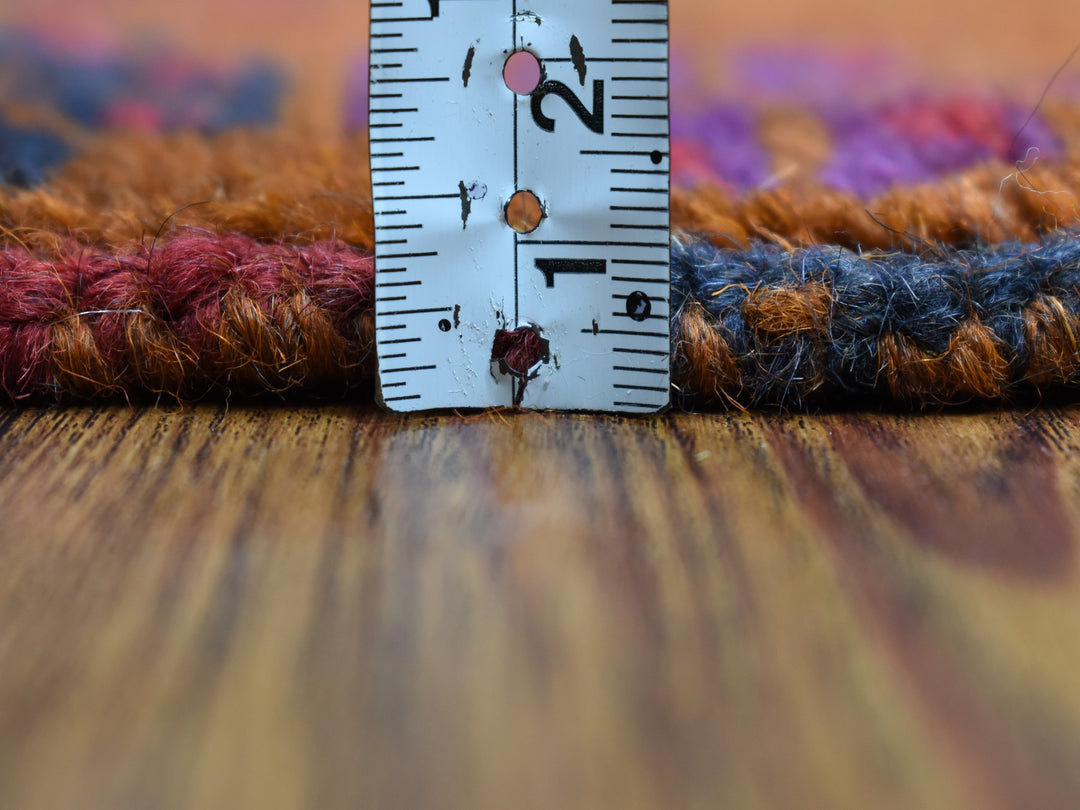 6'0" x 8'0" New Hand Knotted Multicolored Wool Rectangle Oriental Rug - MOA10253333